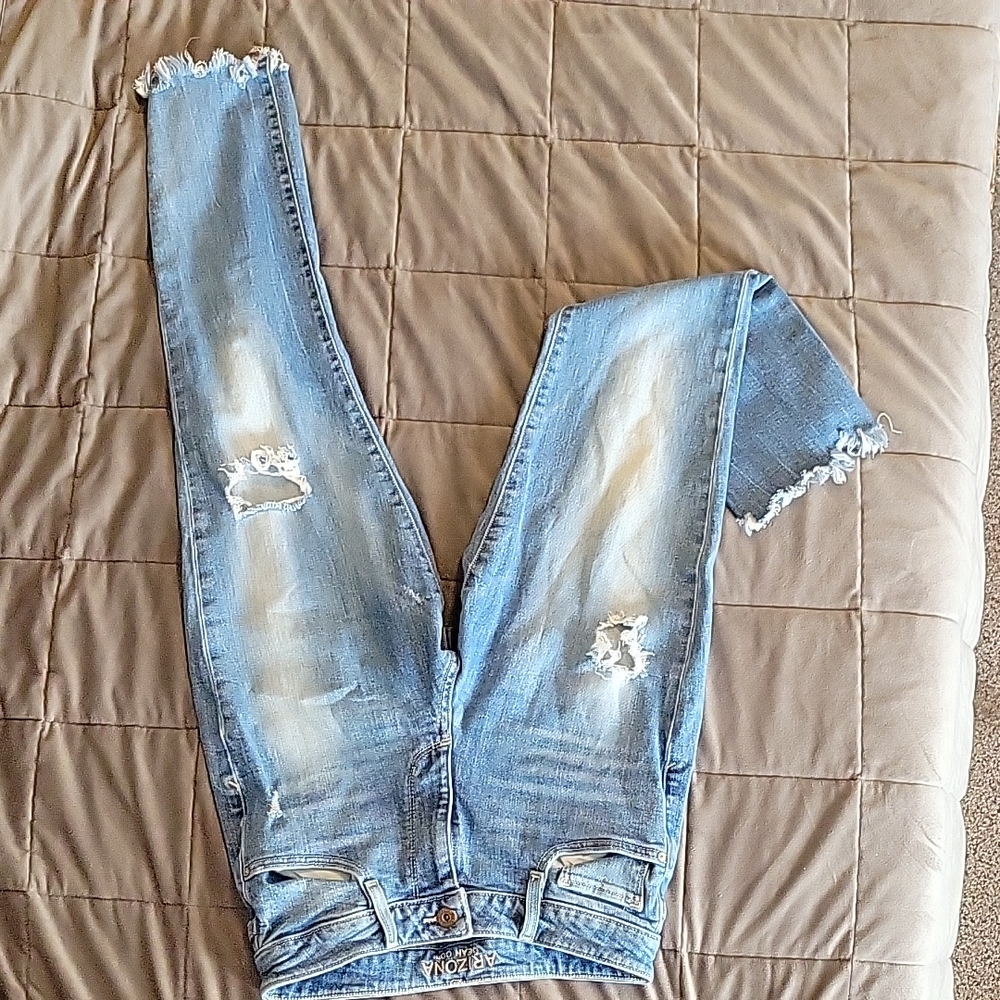 Women's High Waisted Chopped Hem Jeans